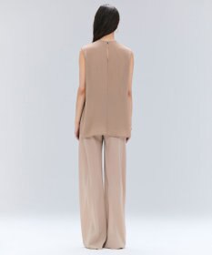 BEIGE， 【洗える】FLEUR / バックシアーノーカラーブラウス