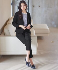 Tiaclasse 【小倉優子さん着用・ダブルクロス・洗える】テーパードパンツ