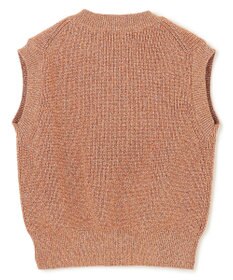 BEIGE， 【洗える・eclat 5月号掲載】VANDA / ラメ入りVネックノースリーブニット