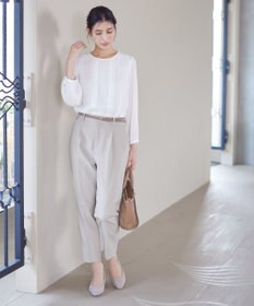 Tiaclasse 【小倉優子さん着用・ダブルクロス・洗える】テーパードパンツ