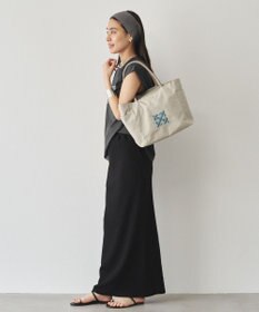 russet 【モノグラム刺繍】コーデュラナイロントートバッグ（CE-1776）