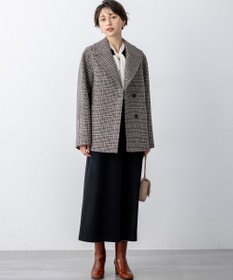 OHGA ボンディングコート　ツイード Oggi11月号掲載】ボンディング チェックツイード ジャコット