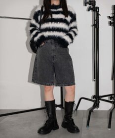 WEGO ヴィンテージウォッシュデニムハーフパンツ