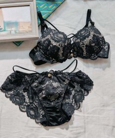 San-ai Resort（三愛水着楽園） 【WEB限定】【プチプラブラセット】純欲レーシーBIGクロスブラジャー＆ショーツセット 【northerly】