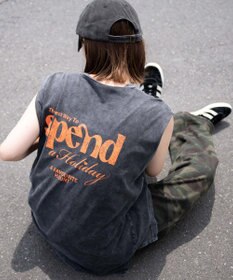 WEGO ヴィンテージウォッシュタックノースリーブT