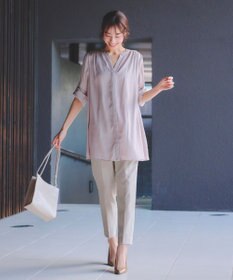 Tiaclasse 【小倉優子さん着用・ダブルクロス・洗える】テーパードパンツ