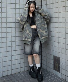 WEGO ワーカーズキルトフードブルゾン