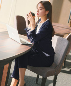 Tiaclasse 【小倉優子さん着用・ダブルクロス・洗える】テーパードパンツ