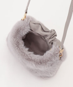 自由区 【2WAY】フェイクファーハーフムーン バッグ