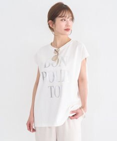 earth music&ecology 【綿100％】フレンチスリーブプリントＴシャツ