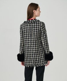 GRACE CONTINENTAL ツイードファーコート