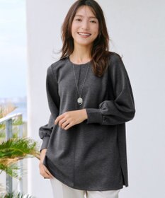 Tiaclasse 【洗える】ボンディングパフスリーブチュニック