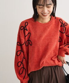 Green Parks 刺繍コードニットプルオーバー