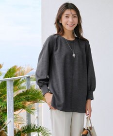 Tiaclasse 【洗える】ボンディングパフスリーブチュニック