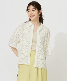 ANY SIS 【洗える】レース シャツ オフ
