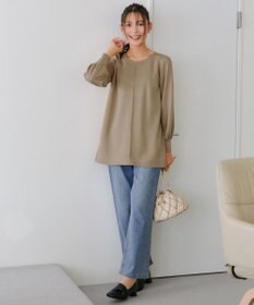 Tiaclasse 【洗える】ボンディングパフスリーブチュニック