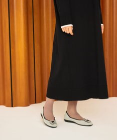 steppi 【洗える/撥水】ビジュー付 スクエア パンプス