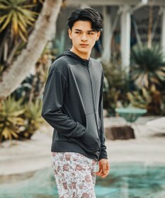 San-ai Resort（三愛水着楽園） ★新色ブルー入荷【UPF50＋】　ユニセックス　サーマルラッシュパーカー　S・M・L　【Reir（レイール）】