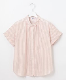 J.PRESS LADIES S 【洗える・接触冷感】ドビー強撚ストライプ シャツ ブラウス