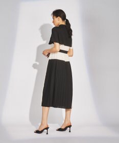 GRACE CONTINENTAL プリーツ配色ワンピース