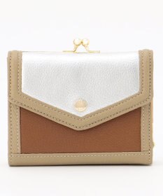 UNBILLION ペルケ perche トリミング配色外ガマ二つ折り財布