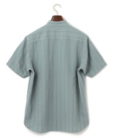 J.PRESS MEN 【HYBRID LINEN】ドビーストライプ バンドカラーラガーシャツ