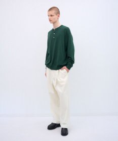 ATON SMOOTH SUVIN | ヘンリーネックセーター - UNISEX