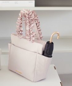 Maison de FLEUR 撥水加工フリルハンドル2Wayトートバッグ