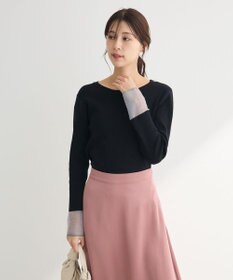 Green Parks アンチピリング袖シアーリブニットプルオーバー