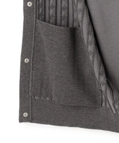 J.PRESS MEN 羽織るだけで整う大人の品格【ストレッチ / イージーケア】【FLEX YARN】ケーブルニット ブルゾンライク カーディガン