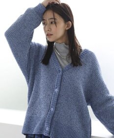 Green Parks ベロアモールＶネックカーディガン