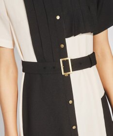 GRACE CONTINENTAL プリーツ配色ワンピース