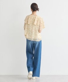 earth music&ecology チョーカー付き楊柳ラッフルブラウス