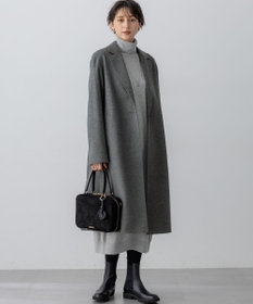 【大きいサイズ48】23区 ダブルブレスト ウール チェスターコート グレー SITRY チェスターコート コート Wool Chester Coat/別注