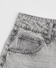 WEGO 【ユニセックス着用ITEM】チェーン付きスーパーバギーデニムショーツ