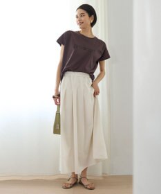 UNFILO BEAUTY FORM ロゴ刺繍フレンチスリーブTシャツ