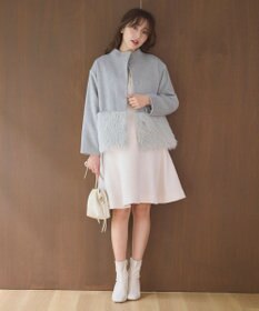 Feroux ウール混 ショートコート