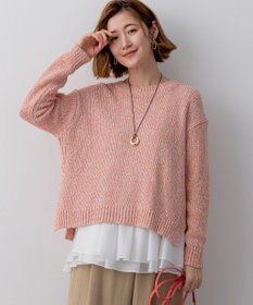 23区 L 【先行予約】コットンコードミックス クロップド ニット