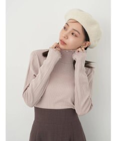 earth music&ecology コットンシアータートルネックプルオーバー