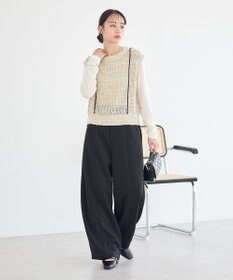 earth music&ecology 配色ラインＭＩＸニットベスト