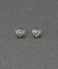 Phoebe 〈金属アレルギー対応〉モダントライアングルピアス　シルバー/ニッケルフリー