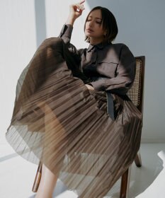 ICB 【洗える】シアープリーツオーガン スカート