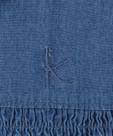 組曲 KIDS 【150-160㎝】 フラワーボタンデニムワンピース