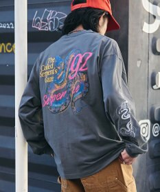 WEGO 【ユニセックス着用ITEM/MLサイズ展開】ヴィンテージライクグラフィックT（LS）