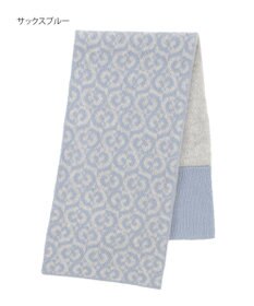 MOONBAT mila schon (ミラ・ショーン) カシミヤ100％ ジャガードプチマフラー リバーシブル