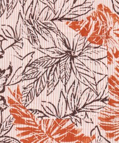 JOSEPH ABBOUD 【サスティナブルな麻混】コットンリヨセルリネンリーフプリント 半袖シャツ