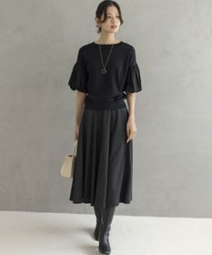 組曲 ストレッチクリアパフ袖 ニット