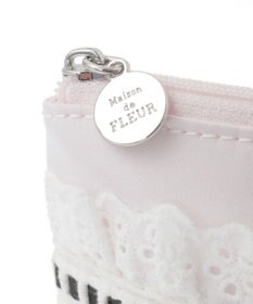 Maison de FLEUR コットンフリルポーチ