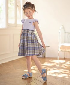 ANY KIDS ドッキング チェック柄 ワンピース