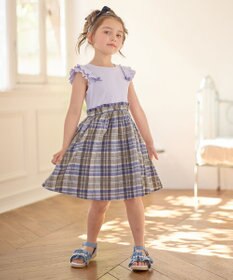 ANY KIDS ドッキング チェック柄 ワンピース